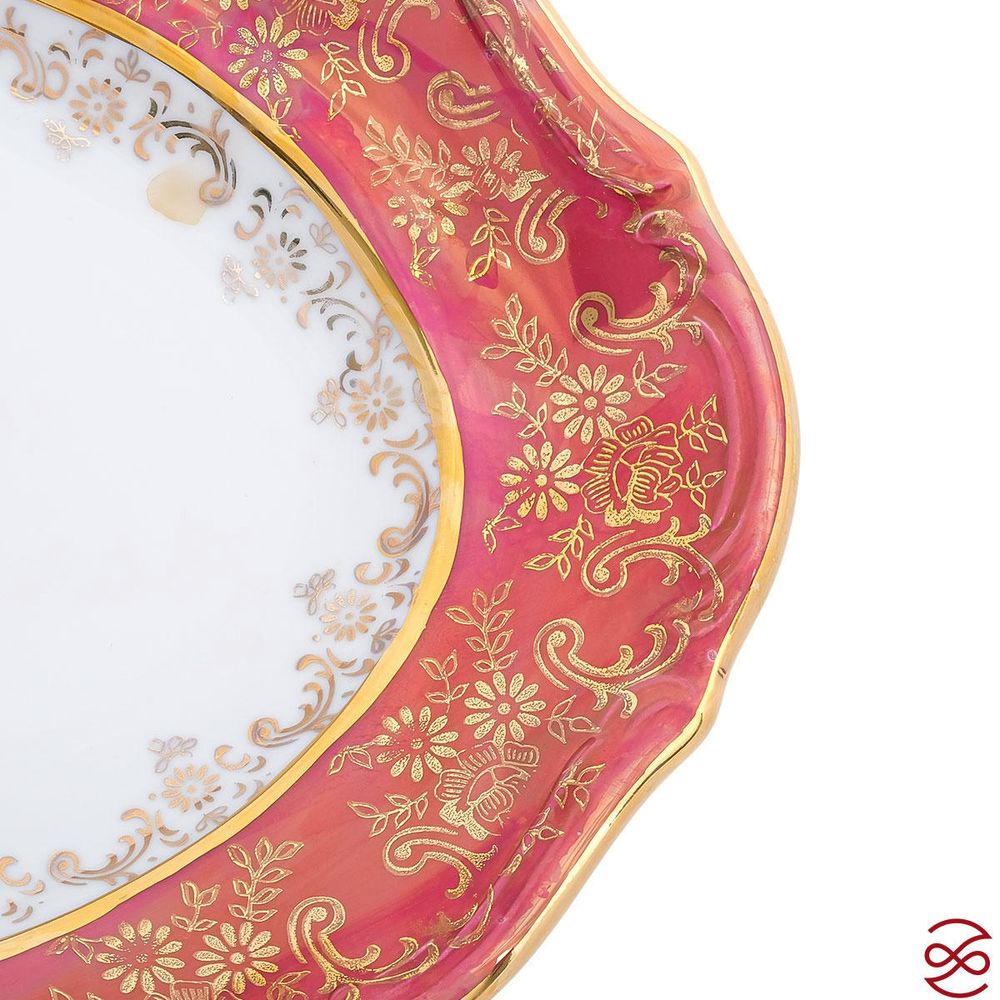 Блюдо овальное Repast Охота красная Мария-тереза 28 см