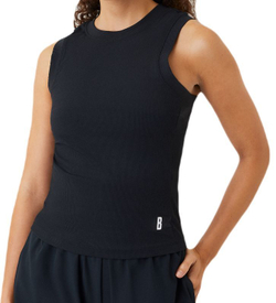Женский топ теннисный Björn Borg Ace Rib Tank Pocket - black beauty