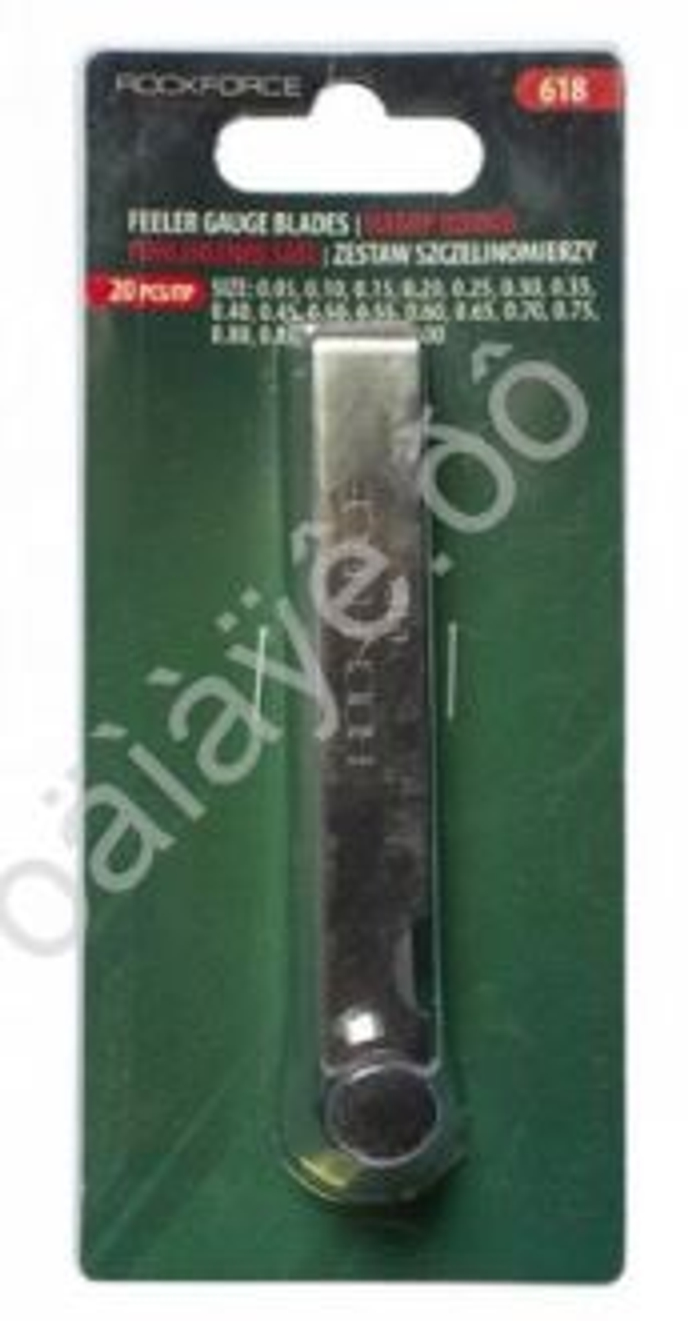 Щупы регулировки клапанов ВЕЕР  20 лезвий набор RockFORCE (0,05-1мм) 618