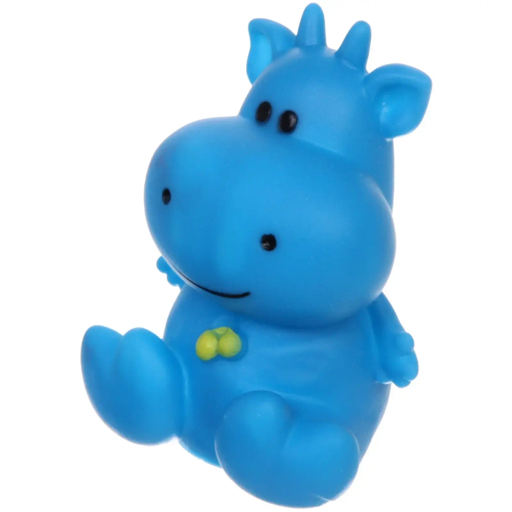Игрушка резиновая с пищалкой «Бегемотик», цвет синий, 8,5см (лейбл)