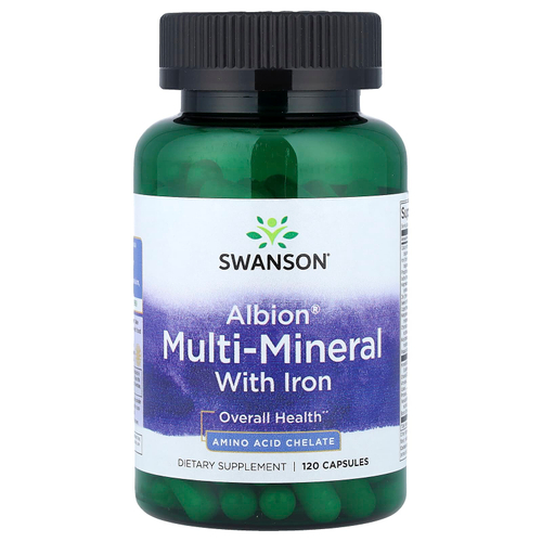Swanson Vitamins, мультиминералы с железом Albion®, 120 капсул