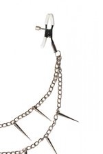 Зажимы на соски Party Hard Spiky (Цвет: серебряный)