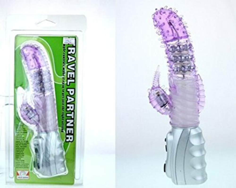 Ротационный вибратор с пупырышками для G-стимуляции Vibration Loveliness Angel (Цвет: розовый)