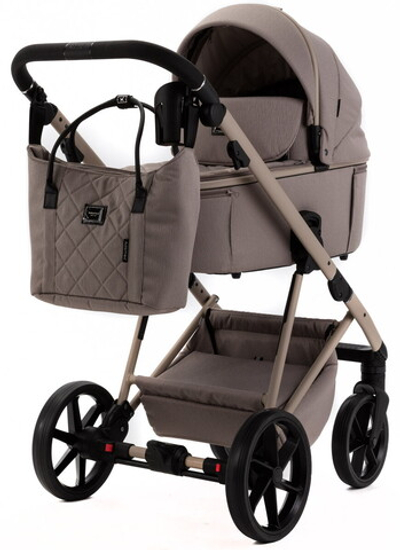 Детская коляска Adamex Delta Natura 3 в 1 DN-4-CAPPUCCINO (КАПУЧИНО)