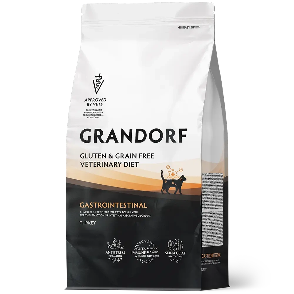 GRANDORF GASTROINTESTINAL сухой корм для кошек / при острых расстройствах пищеварения (2 кг)