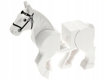 Лошадь белая, подвижные ноги