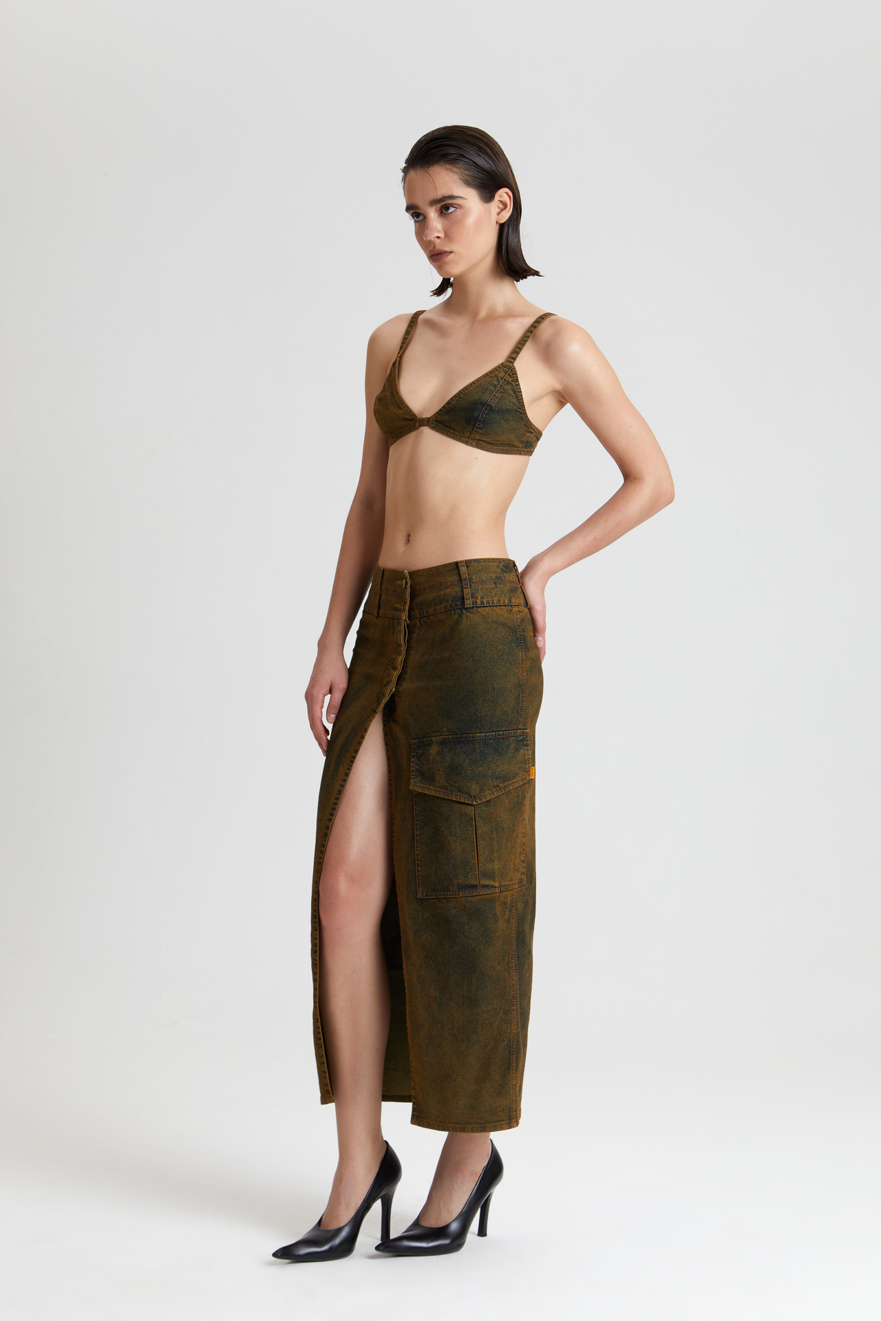 Юбка макси из денима "RUSTY"