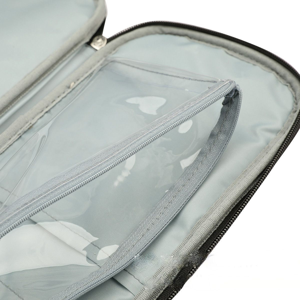 Органайзер пенал для проволоки, спиц, стеков и других инструментов для рукоделия (серый, на молнии)