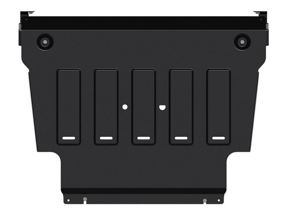 Защита картера двигателя, КПП (2 мм, сталь) для Geely Coolray SX11 2020- (V = 1.5T AT FWD), Belgee X50 2023- Sheriff.28.4448