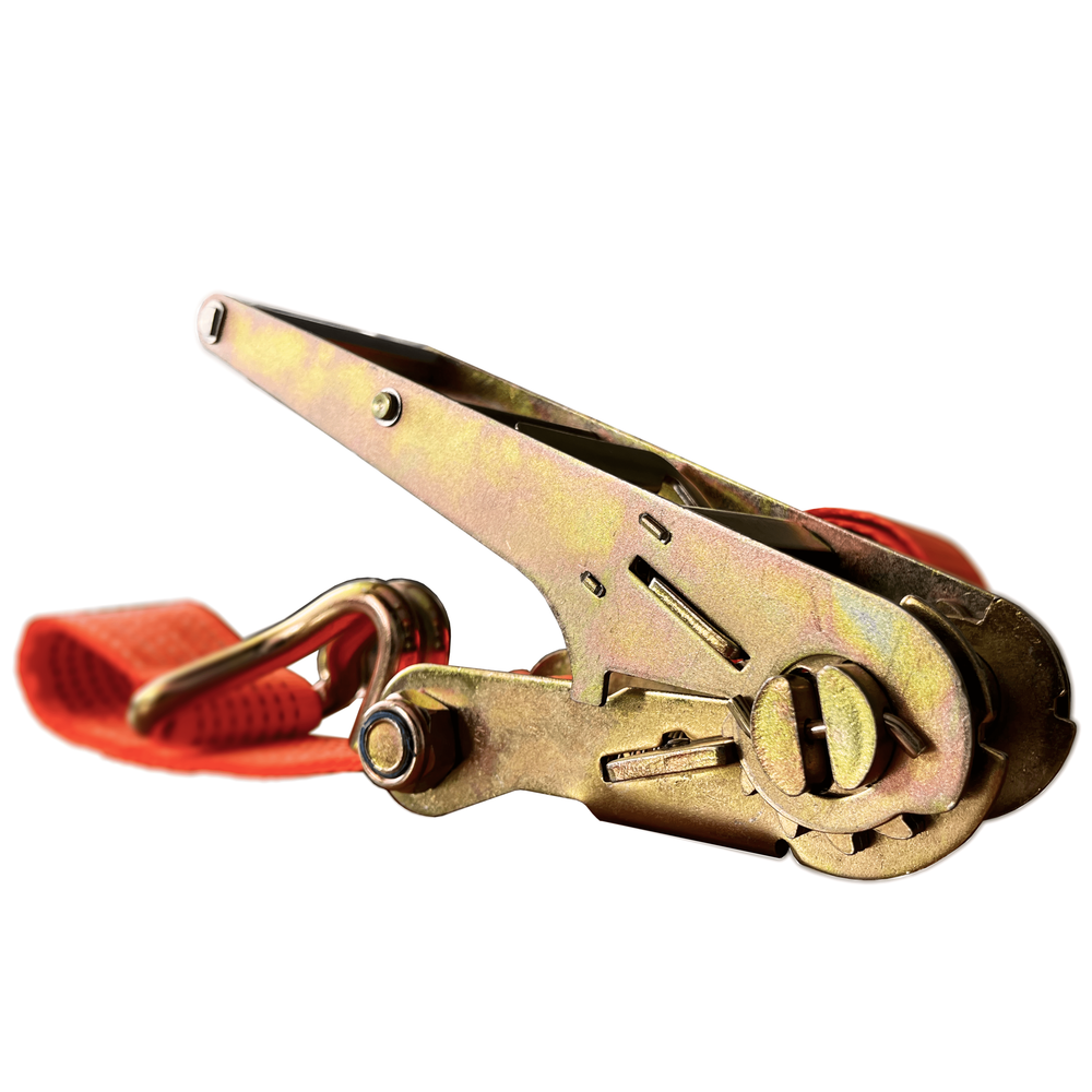 Стяжной ремень с крюками и храповым механизмом