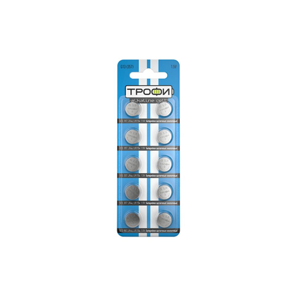 Батарейки Трофи G13 LR1154, LR44 ENERGY POWER Button Cell | Трофи