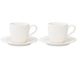 Набор чашек с блюдцами Soft Ripples, Dual Glazing, 125 мл, 2 шт.