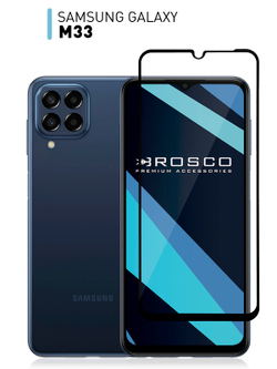 Защитное стекло ROSCO для Samsung Galaxy M33 (арт. SS-M33-FSP-GLASS-BLACK )