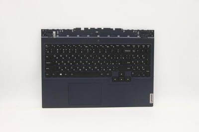 Верхняя панель с клавиатурой (топкейс) для ноутбука Lenovo Legion 5-15ITH6. раскладка - русская, с подсветкой, синяя (5CB1D12347), оригинал