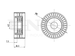 Ролик натяжной приводного ремня UNIO TNS-10103