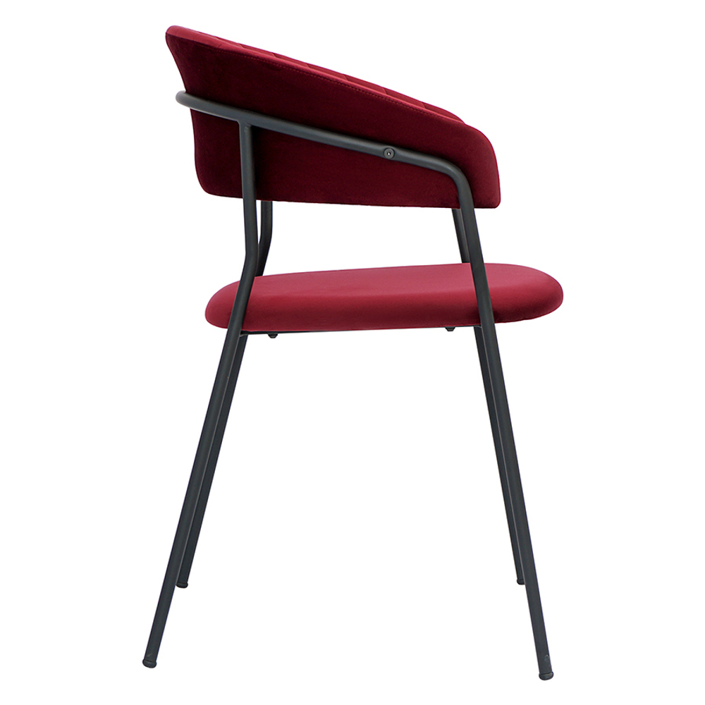 Стул stefany, велюр, винный