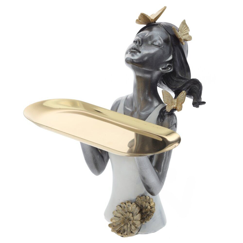 GAEM Фигурка декоративная "Девочка" с подносом, L22,5 W14,5 H28 см