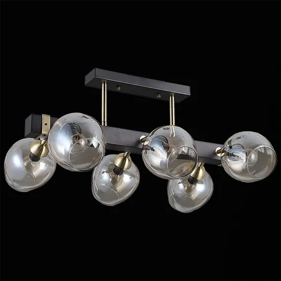 Люстра потолочная ILLUMICO E14 IL9736-6CSQ-79 BK AB