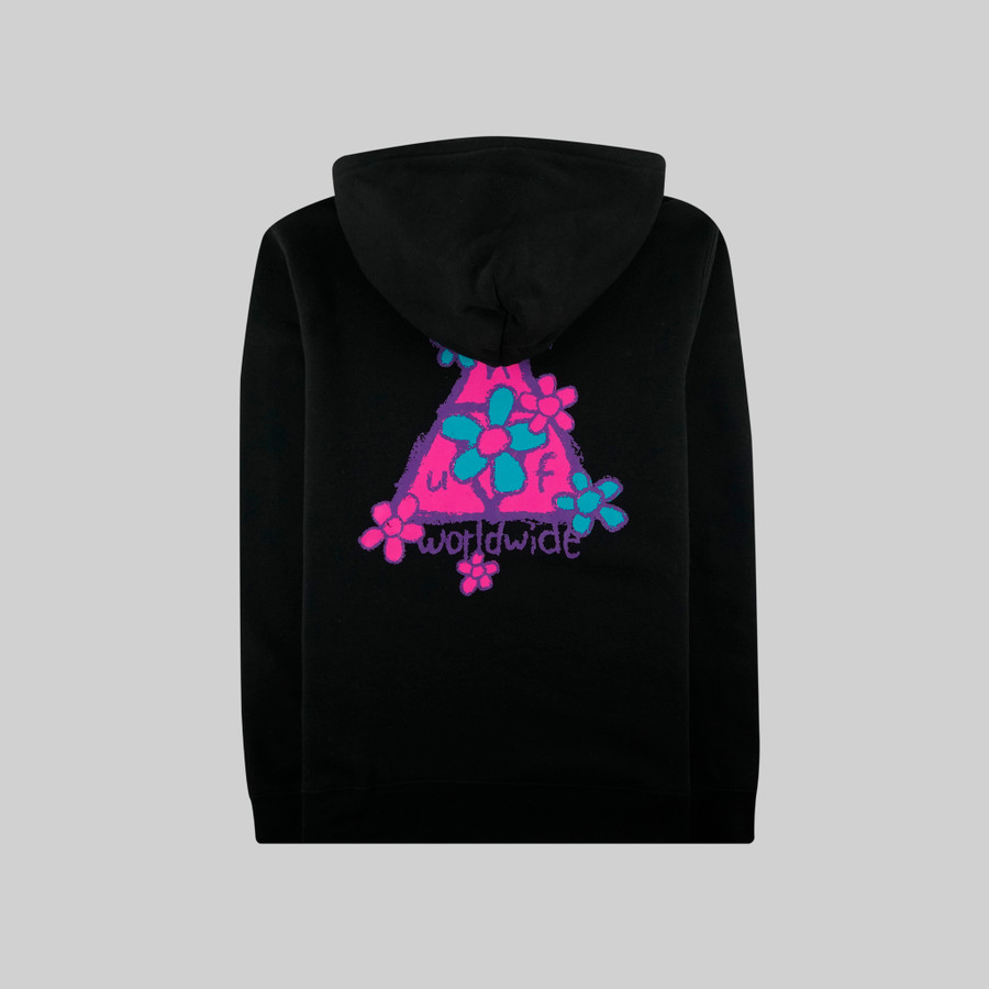 Толстовка мужская HUF Pushing Daisies артикул:PF00348-BLACK - купить в магазине Дайс