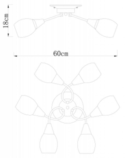 Накладная люстра Arte Lamp A2701PL-6WG