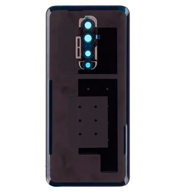 Задняя крышка для OnePlus 7 Pro синяя глянцевая (Nebula Blue) со стеклом камеры