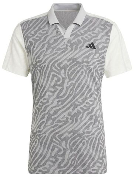 Теннисное поло Adidas Tennis Airchill Pro Freelift Poloshirt - grey two/black/off white