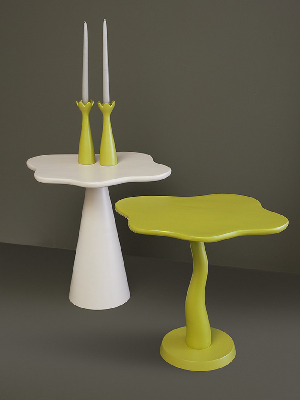 Столик приставной Bergenson Bjorn Fluid, 56х49 см, лайм