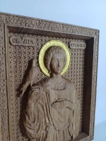 Освященная Икона Св. мученика Трифона 14х17.5см дуб