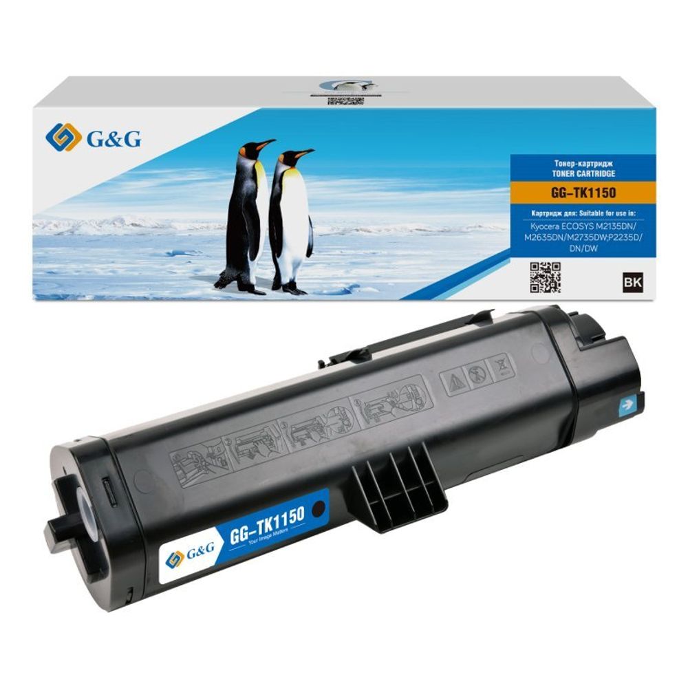 Тонер-картридж G&amp;G, аналог Kyocera TK-1150 для Ecosys M2135/M2635/M2735/P2235/P2335 (3k)