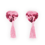 Пэстисы Notabu BDSM в форме сердец с кисточками розовые