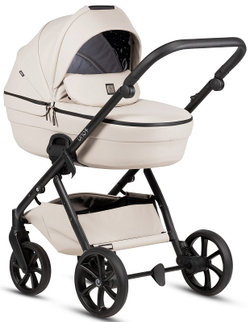 Детская коляска Tutis Uno 6 Plus Leather collection 3 в 1 с автокреслом Elo Lux EduSky Black 1602151 Latte