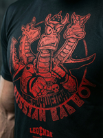 Футболка тренировочная мужская черная LEGENDA Горыныч красный