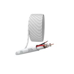 Кабель для аналогового видеонаблюдения ЭРА SIMPLE КВК-В-2+2x0,5 мм2 бухта 200 метров, белый | Кабель для видеонаблюдения