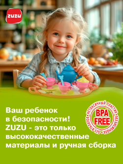 Чайный сервиз детский на подносе. Кукольный сервиз.