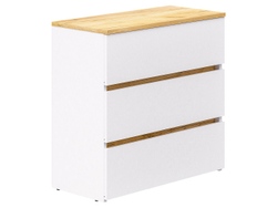 Комод-27 Белый/Кр.золотой