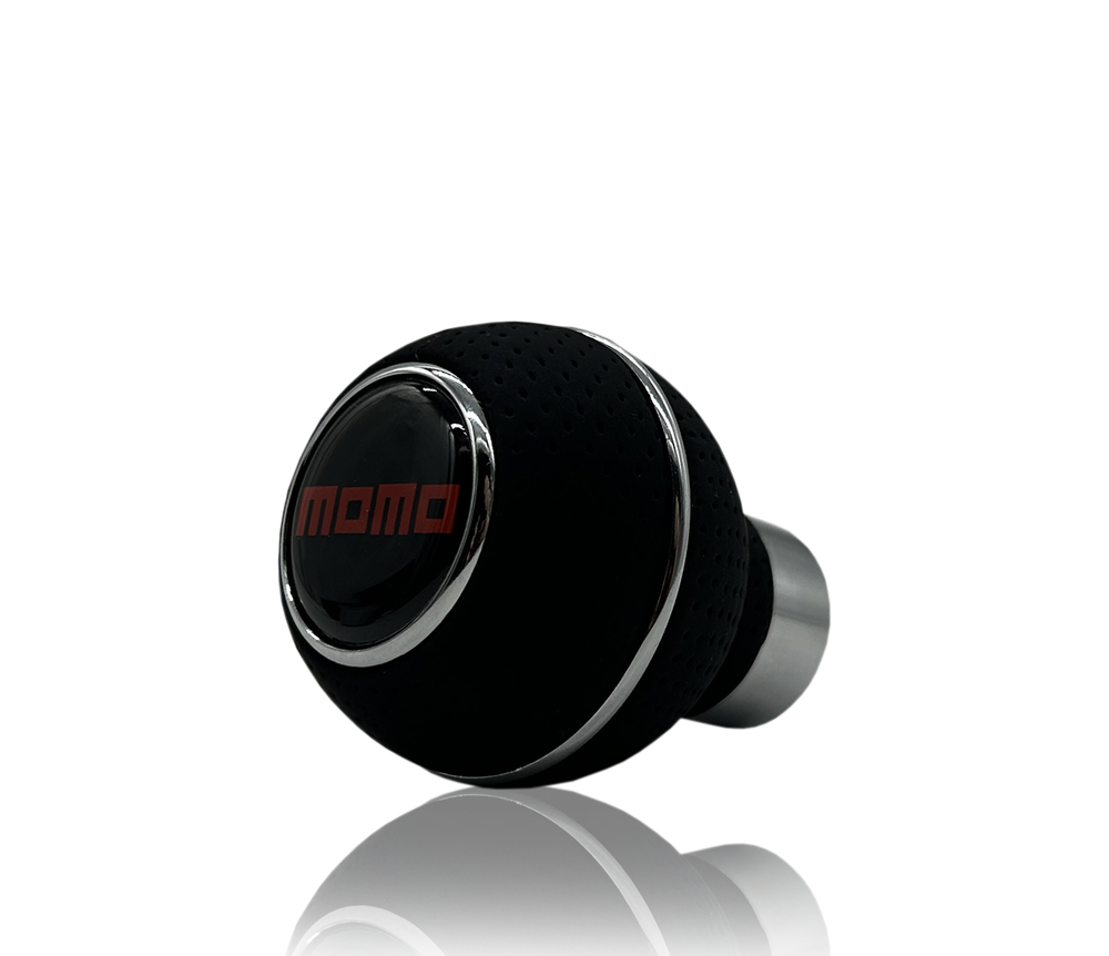 Ручка КПП  декоративная Универсальная кожаная черная в блист MOMO #JD-311-SL