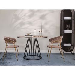 Стул Stefany, велюр, серый