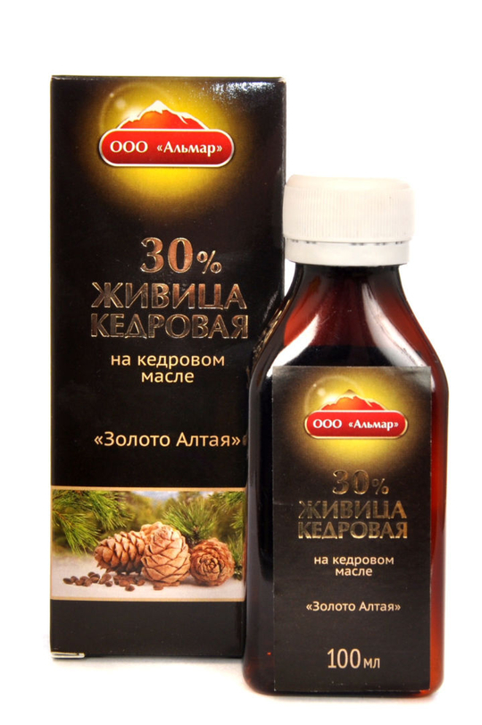 Живица кедра на кедровом масле 30%