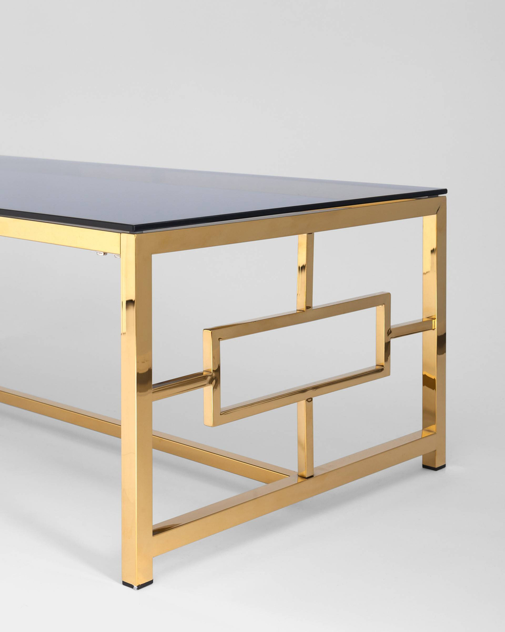 Журнальный стол 120*60 БРУКЛИН золото стекло smoke