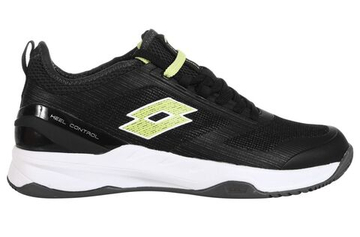 Мужские теннисные кроссовки Lotto Mirage 200 Clay - all black/sharp green/asphalt
