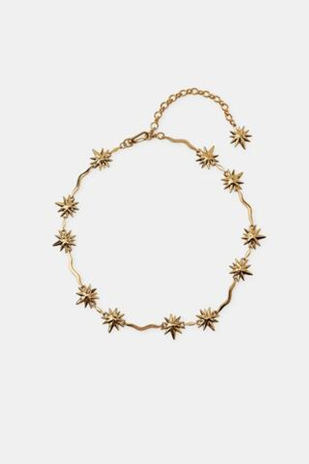 ZARA МЕТАЛЛИЧЕСКИЙ РЕМЕНЬ С СОЛНЦЕМ, ЗОЛОТИСТЫЙ