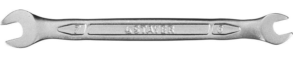 STAYER 6 x 7 мм, рожковый гаечный ключ, Professional (27035-06-07)
