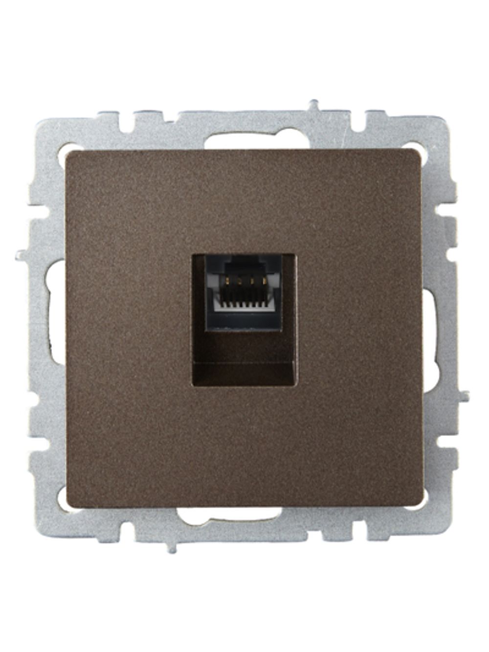 BRITE Розетка компьютерная RJ45 кат.6 РК11-БрТБ темная бронза IEK