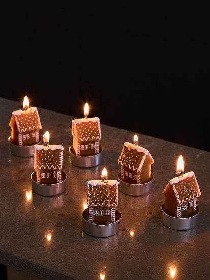 Набор декоративных свечей gingerbread houses из коллекции new year essential