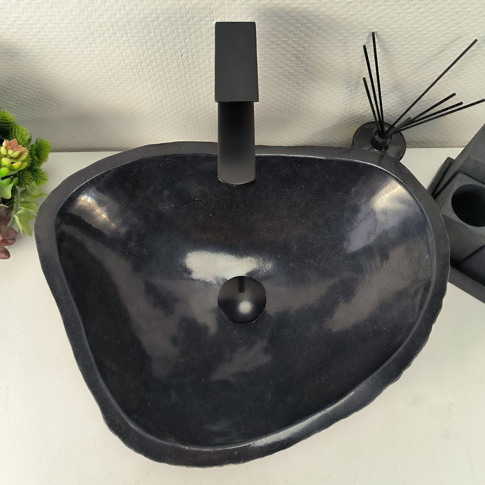 Каменная раковина из речного камня RS-04942 (50*38*14) 0856 из натурального камня