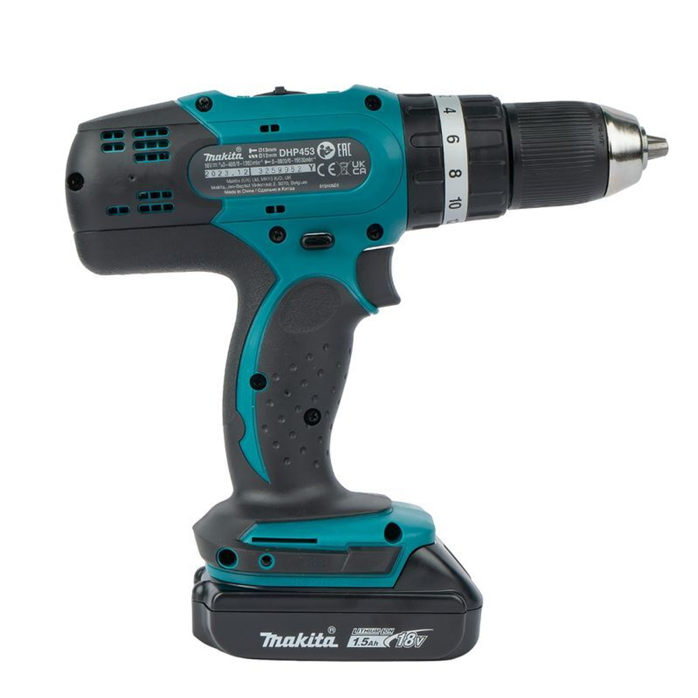Дрель-шуруповерт Makita DHP453SYE 18В 2х1,5 Ач