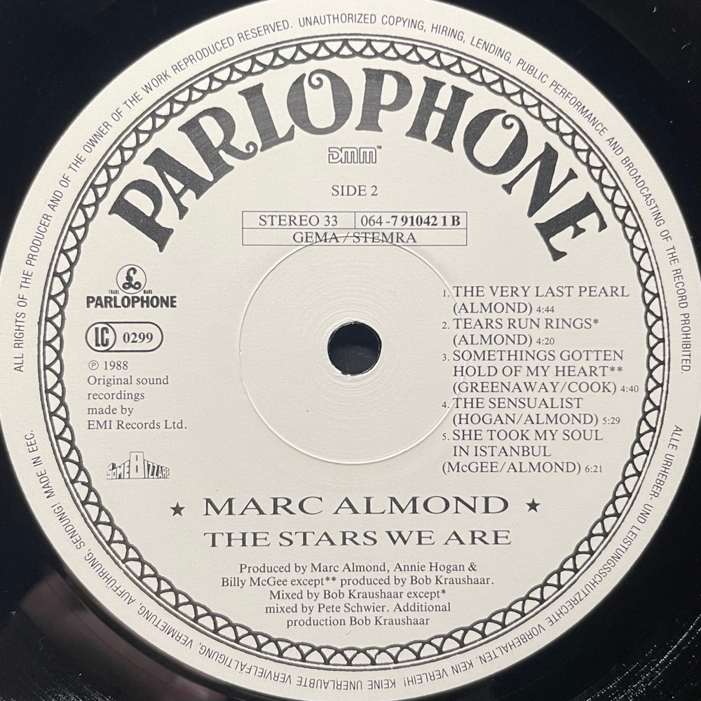 Marc Almond ‎– The Stars We Are (Европа 1988г.)