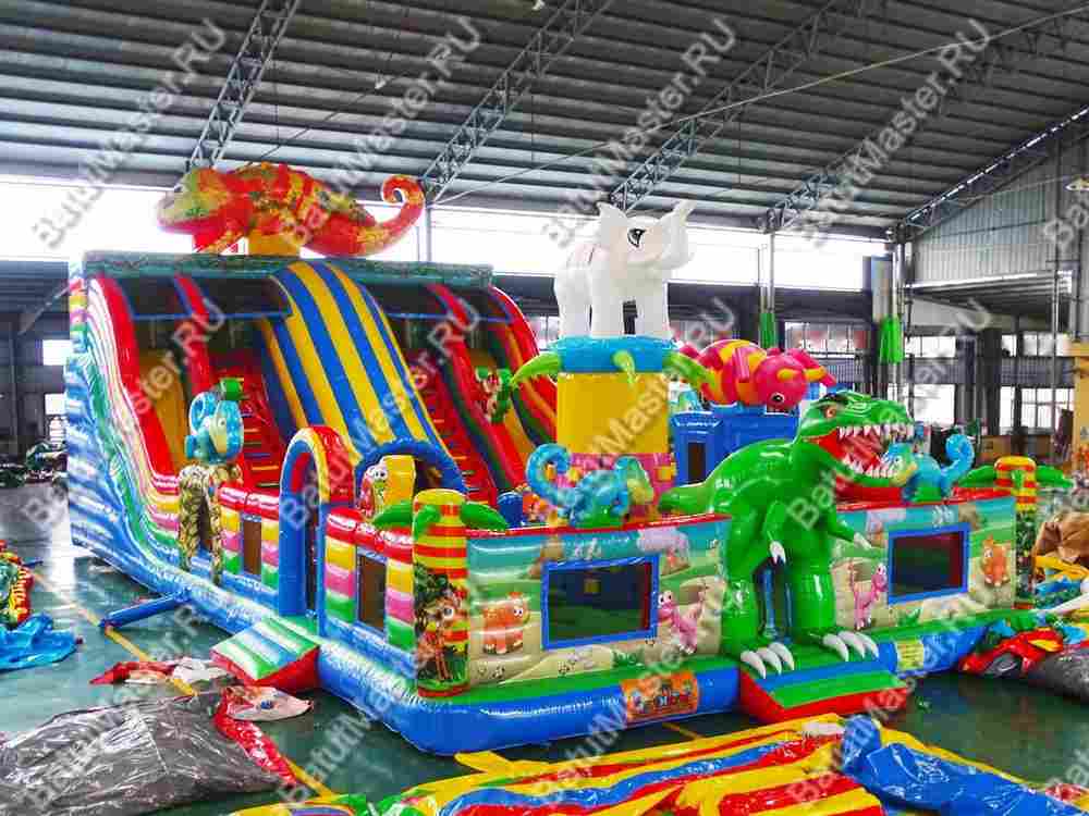 Хамелеон и динозавры 17*9*9 м, два входа