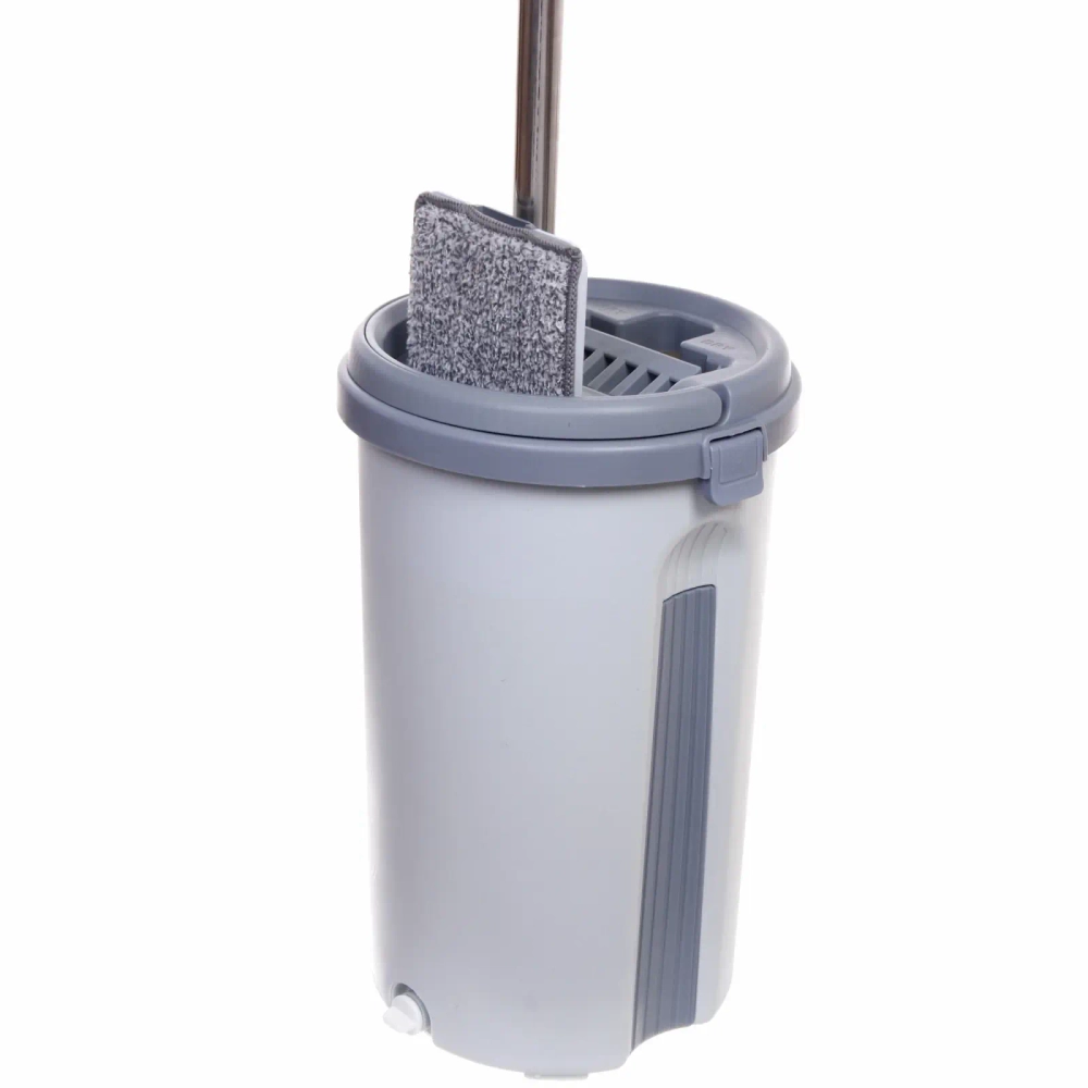 Набор для уборки «Селфи» Чистюля (ведро с отжимом, швабра, две насадки) в цветной коробке 270