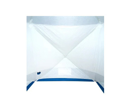 Палатка зимняя куб СЛЕДОПЫТ, 2,15х2,15 м, S по полу 4,6 кв.м, 3 слоя, цв. синий/белый